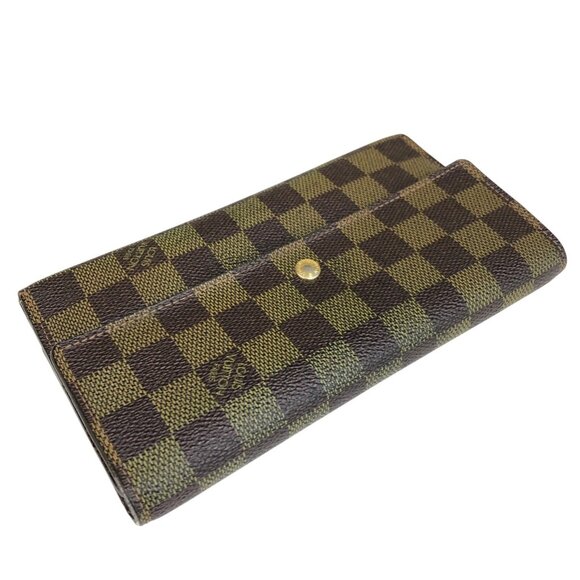 Authentic Louis Vuitton Portefeuille Damier Ebene Leather Wallet jp90-111425 - Picture 3 of 16
